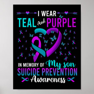 Poster Je Porte Le Violet Turquoise Pour Mon Fils Prévent