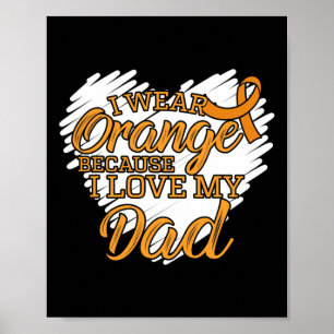 Poster Je porte l'orange parce que j'aime mon père pour l