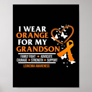 Poster Je Porte L'Orange Pour Le Ribb De Sensibilisation