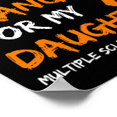 Poster Je Porte L'Orange Pour Ma Fille Sclérose Multiple (Coin)