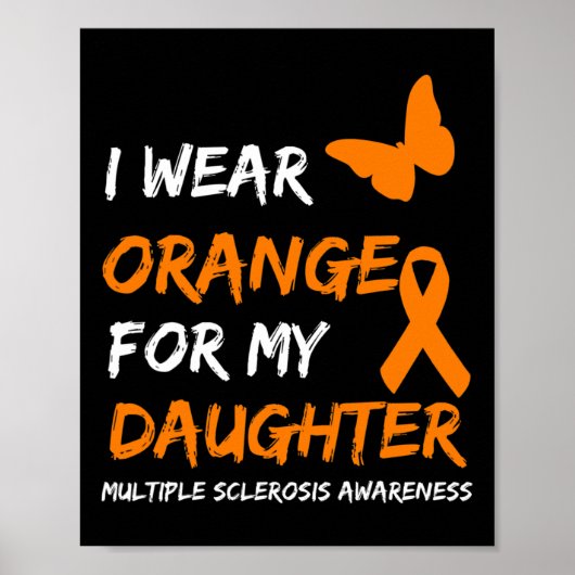 Poster Je Porte L'Orange Pour Ma Fille Sclérose Multiple (Devant)