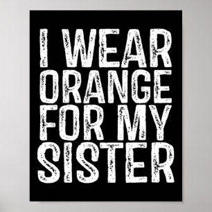 Poster Je Porte L'Orange Pour Ma Soeur Leucémie Sensibili