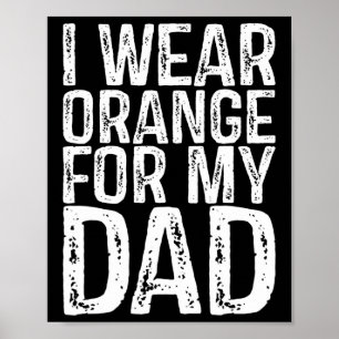 Poster Je Porte L'Orange Pour Mon Père Leucémie Sensibili