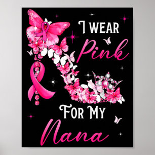 Poster Je porte Nk pour le ruban de cancer du sein de ma
