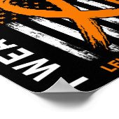 Poster Je Porte Orange Père Papa Leucémie Sensibilisation (Coin)