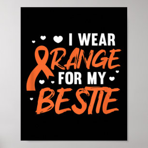 Poster Je porte orange pour la sensibilisation à la leucé