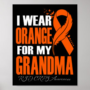 Poster Je Porte Orange Pour Ma Grand-Mère RSD CRPS Sensib