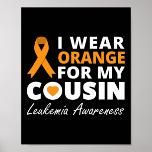 Poster Je Porte Orange Pour Mon Cousin Ribbon Family Warr