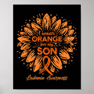 Poster Je Porte Orange Pour Mon Fils Leucémie De Tourneso