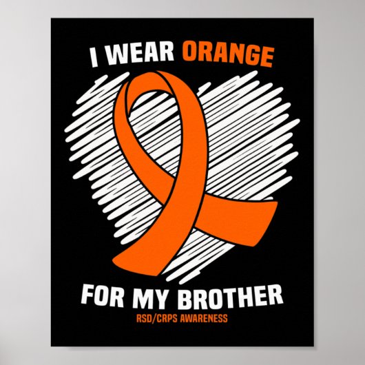 Poster Je Porte Orange Pour Mon Frère Rsdcrps Sensibilisa (Devant)