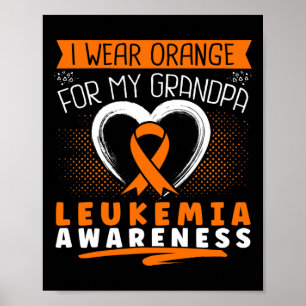 Poster Je porte orange pour mon grand-père Sensibilisatio