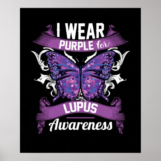 Poster Je porte Purple pour Lupus Sensibilisation (Devant)
