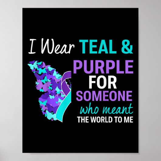 Poster Je Porte Turquoise & ; Purple Pour Quelqu'Un Aw (Devant)