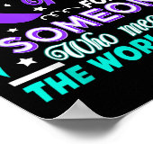 Poster Je Porte Turquoise & ; Purple Pour Quelqu'Un Qu (Coin)