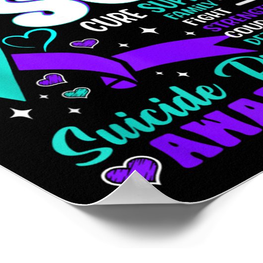 Poster Je Porte Turquoise & Violet Pour Mon Fils Suic (Coin)