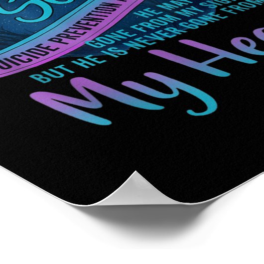 Poster Je Porte Turquoise & Violet Pour Mon Fils Suic (Coin)