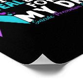 Poster Je Porte Turquoise & Violet Pour Mon Père Suic (Coin)