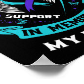 Poster Je porte Turquoise et pourpre pour ma mère Suicide (Coin)