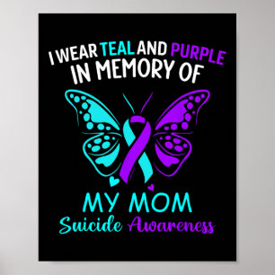Poster Je Porte Turquoise Et Violet En Mémoire Du Suicide