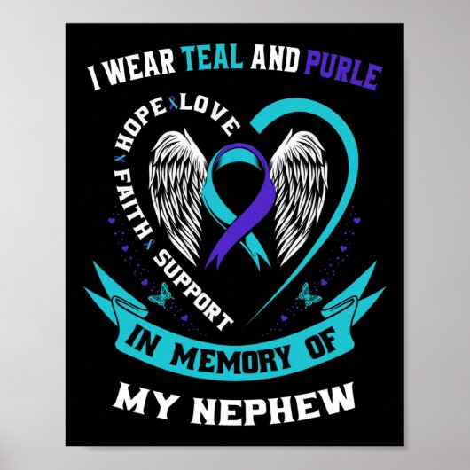 Poster Je Porte Turquoise Et Violet Pour Ma Connaissance  (Devant)