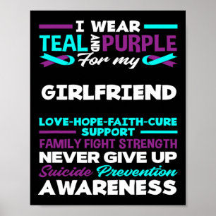 Poster Je Porte Turquoise Et Violet Pour Ma Fille Suicide