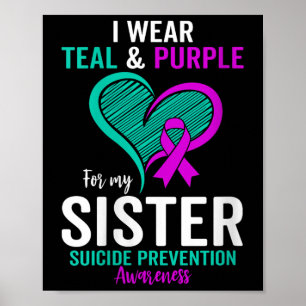 Poster Je Porte Turquoise Et Violet Pour Ma Soeur Suicide