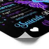 Poster Je Porte Turquoise Et Violet Pour Mon Fils Suicide (Coin)