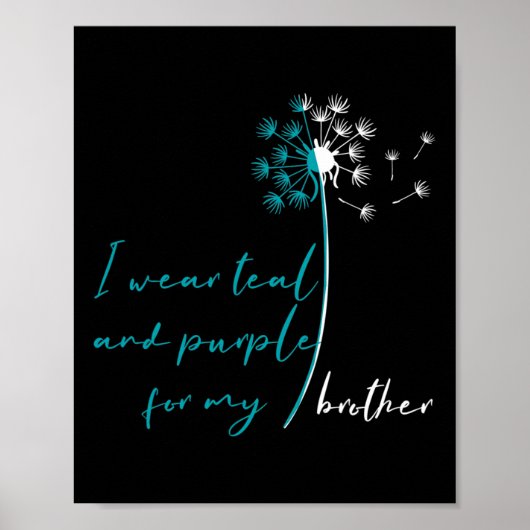 Poster Je Porte Turquoise Et Violet Pour Mon Frère Suicid (Devant)