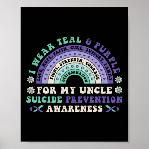 Poster Je Porte Turquoise Et Violet Pour Mon Oncle Suicid