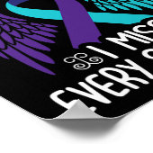 Poster Je Porte Turquoise Et Violet Pour Quelqu'Un Que Je (Coin)