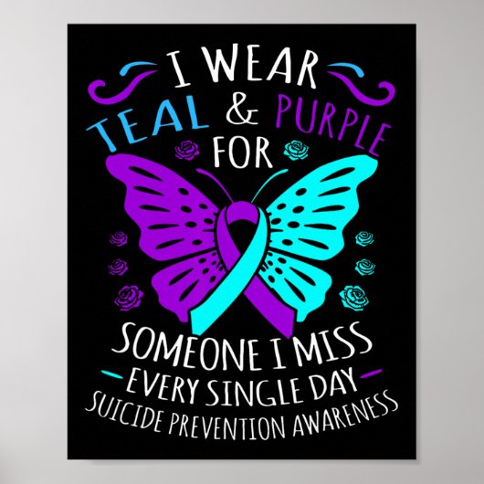 Poster Je Porte Turquoise Et Violet Pour Quelqu'Un Que Je (Devant)