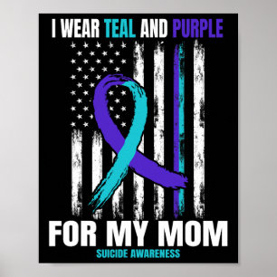 Poster Je Porte Turquoise Et Violet Suicide Sensibilisati