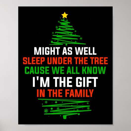 Poster Je pourrais aussi bien dormir sous l'arbre Je suis (Devant)