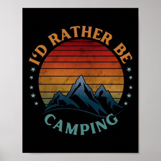 POSTER JE PRÉFÈRE CAMPER (Devant)