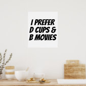 Poster Je Préfère D Tasses B Films Drôle Cadeau (Cuisine)