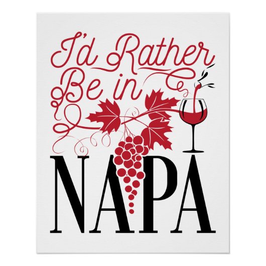 Poster Je préfère être à Napa (Devant)
