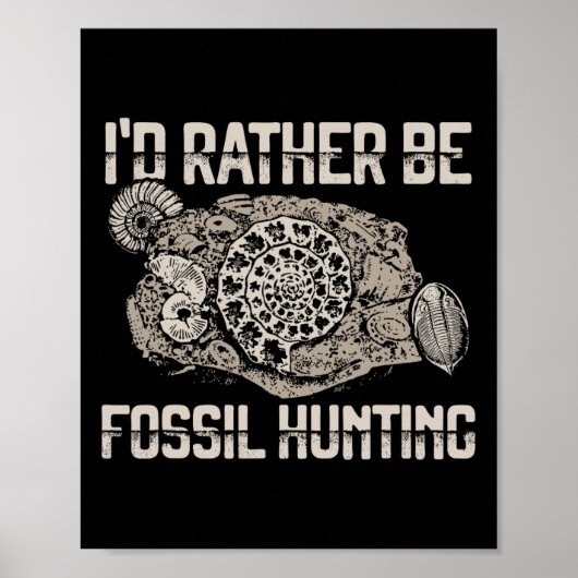 Poster Je préfère être Fossil Hunting Explorer Tee (Devant)