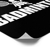 Poster Je préfère jouer à Badminton (Coin)