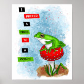 Poster Je préfère une grenouille à un prince | Artwork de (Devant)