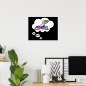 Poster Je préférerais être Motoneige (Bureau à domicile)