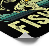 Poster Je préférerais être Pêche Retro Vintage Fisher (Coin)