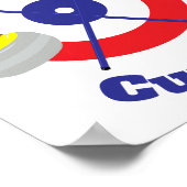 Poster Je préférerais faire du curling (Coin)