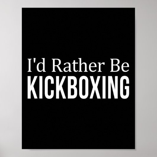Poster Je préférerais faire du kickboxing -  (Devant)