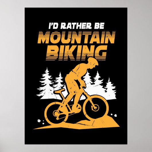 Poster Je Préférerais Faire Du VTT (Devant)