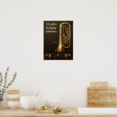Poster Je préférerais jouer Euphonium citation musique en (Cuisine)