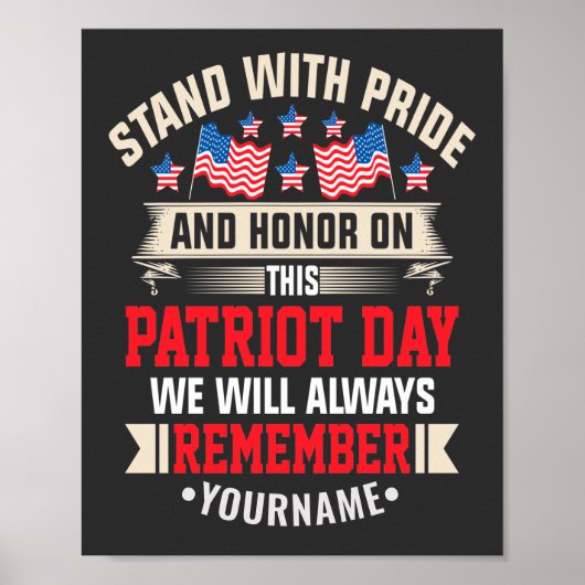 Poster Je prends la défense du drapeau pour honorer ceux