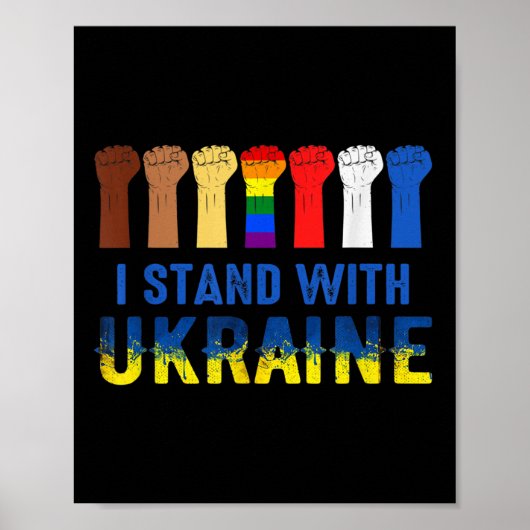 Poster Je Prends Position Avec L'Ukraine Anti Poutine Arr (Devant)