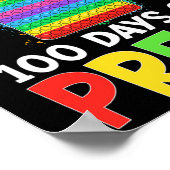 Poster Je Presse Mon Chemin À Travers 100 Jours De Pré-K  (Coin)