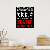 Poster Je Prévois De Survivre À L'Apocalypse Zombie (Cuisine)