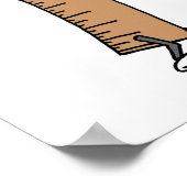 Poster Je règle la règle de dessin drôle (Coin)